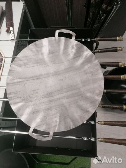 Садж сковорода сталь 45см с ручками