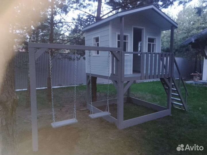 Детский деревянный домик для дачи