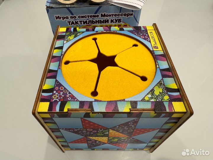 Тактильный Куб Парочки Монтессори Новый