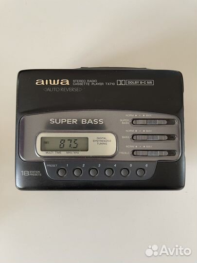 Кассетный плеер aiwa HS-TX710 с радио Dolby B-C NR