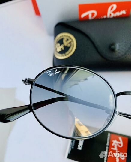 Очки ray ban oval пепельный