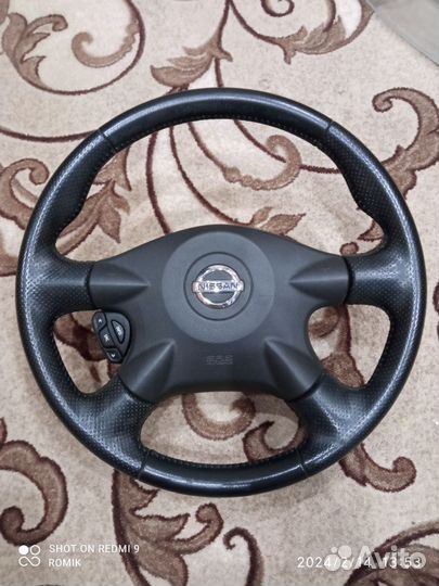 Nissan almera н 16 кожаный руль