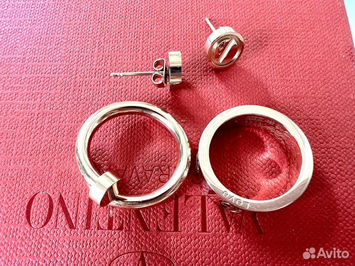 Кольцо пусеты Cartier