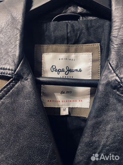 Натуральная кожаная куртка Pepe Jeans S