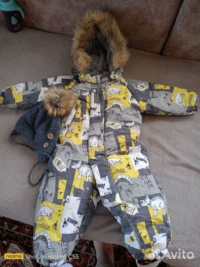 Зимний комбинезон для мальчика 80