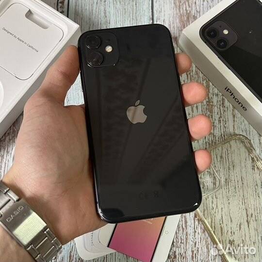 iPhone 11 128GB (Акб 100%, Отличный, Sim)