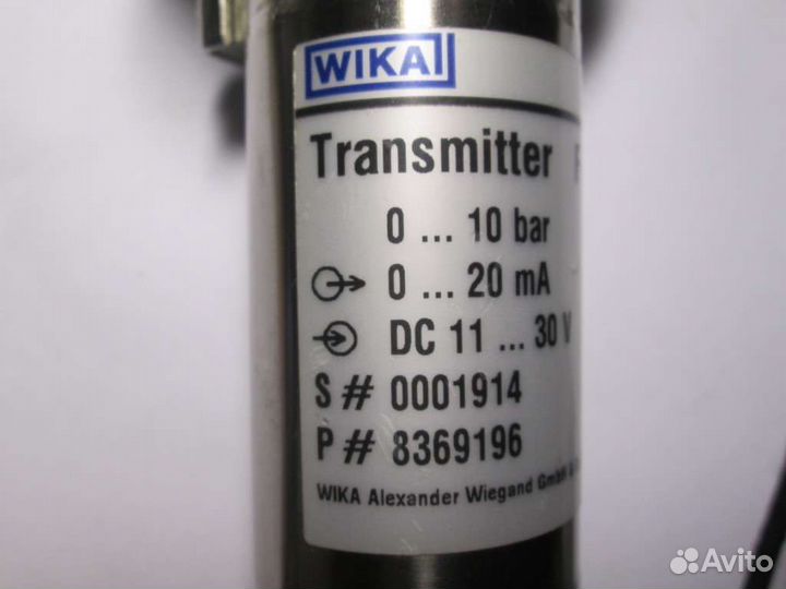Wika Pressure Transmitter F10 0-10bar