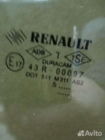 Стекло двери задней правой Renault Megane ll