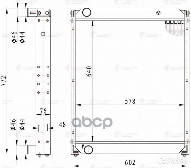 Радиатор охл. для а.м камаз Компас 12 (43082),JAC