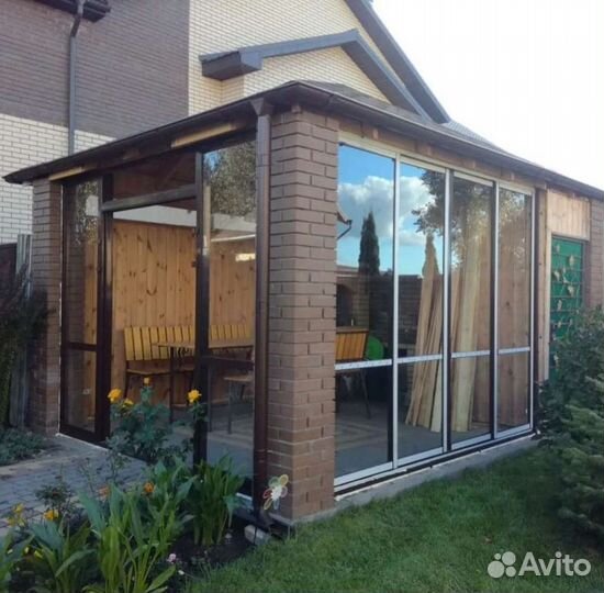 Остекление беседок, террас: алюминиевые системы