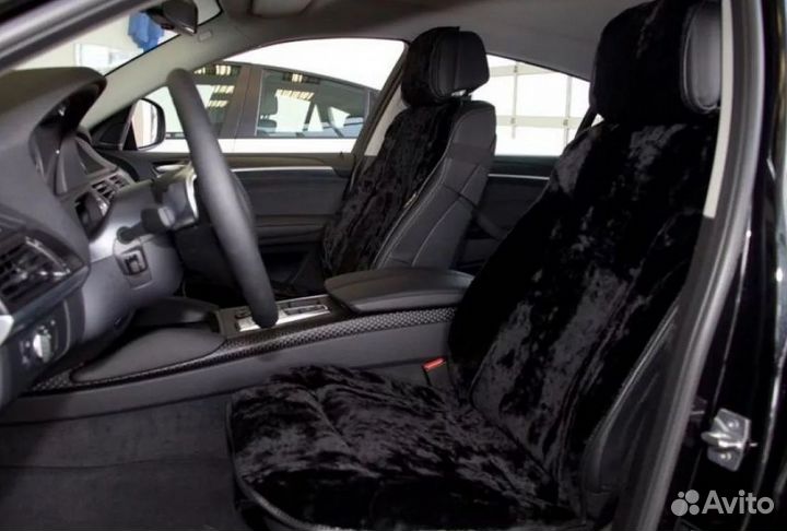 Меховые накидки на задние сидения и передние компл