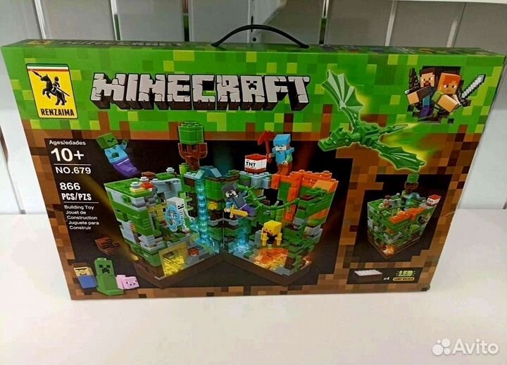 Огромный Конструктор minecraft с LED подсветкой