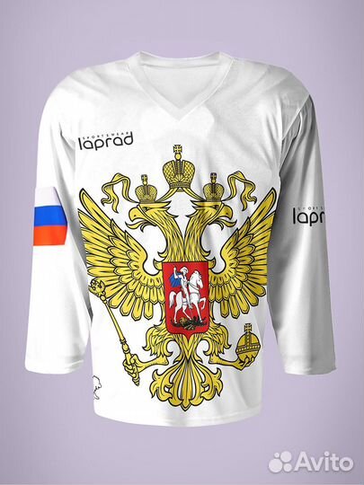 Хоккейная майка белая с гербом