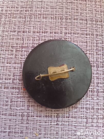 Винтажная брошь Палех 