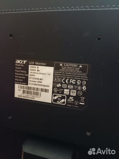 Монитор Acer x203h
