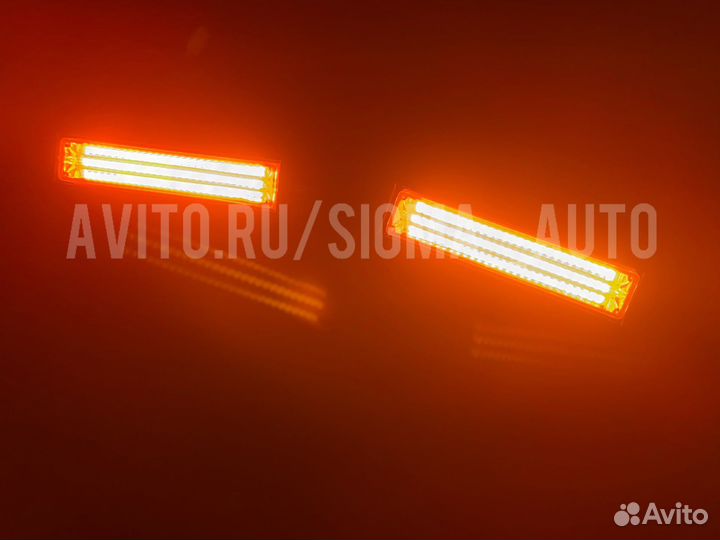 Маяк проблесковый LED оранжевый стробоскоп 12-24В