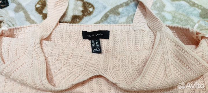 Вязаный кроп топ New Look