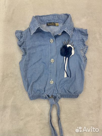 Рубашка для девочки 80 86