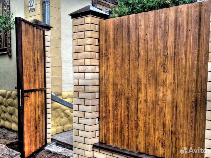 Профнастил С8 Дерево, Камень,Кирпич