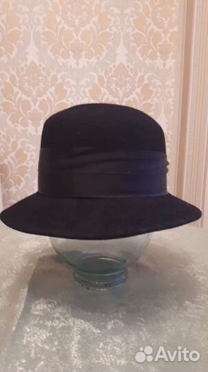 Шляпа фетровая женская черная