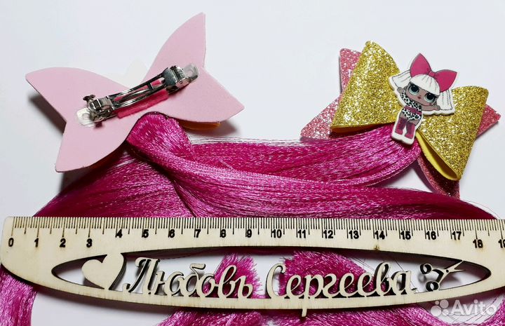 Заколочки с куклами Лол и локонами