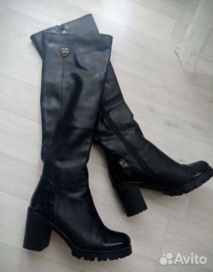 Сапоги ботфорты осень весна женские 37