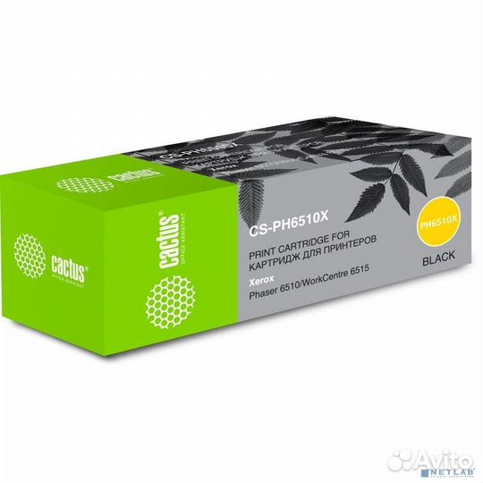 Картридж лазерный Cactus 106R03488 CS-PH6510X черн