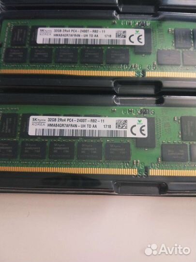 DDR4 32G 2400 Mhz серверная память REG ECC