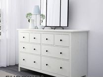 Hemnes хемнэс комод с 3 ящиками белая морилка 108x96 см