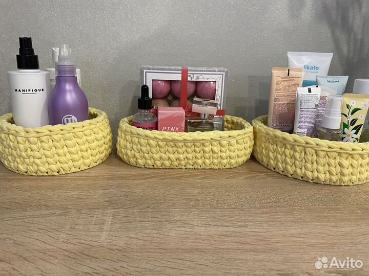 Корзинки для хранения из трикотажной пряжи