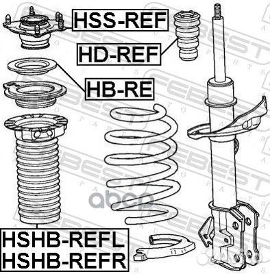 Пыльник амортизатора перед прав hshbrefr Fe