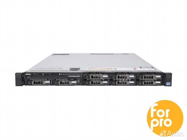Сервер dell R620 8SFF 2xE5-2680v2 112GB, H710