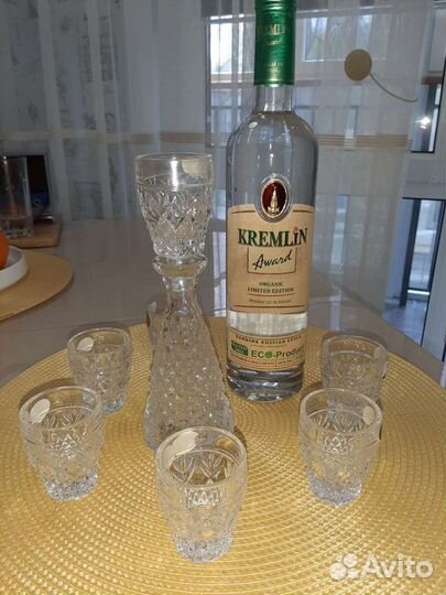 Набор графин,Эгоист, и 6-ть стопок