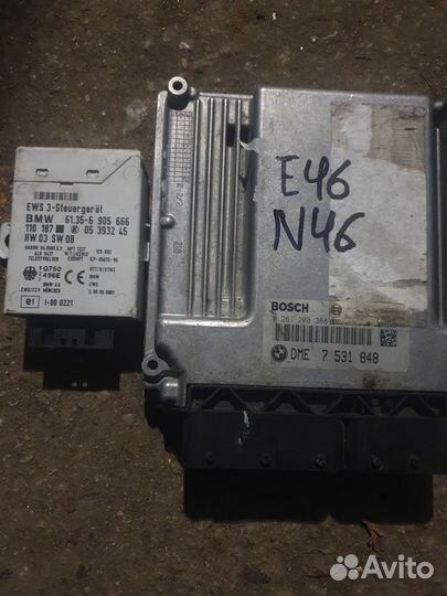 Эбу двигателя 3 е46 n46 с ews и ключом