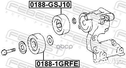 Ролик обводной 0188-1grfe Febest