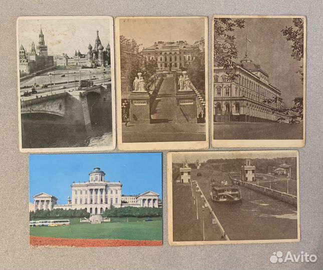 Открытки видовые советские СССР Москва, Крым, Аша