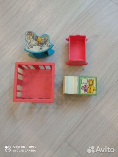 Мебель для пупсов (кроватка, манеж, качалка)