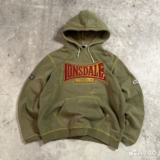 Худи Lonsdale Big Logo Vintage Distressed Оригинал