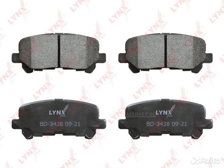 Lynxauto BD-3438 Колодки тормозные дисковые зад