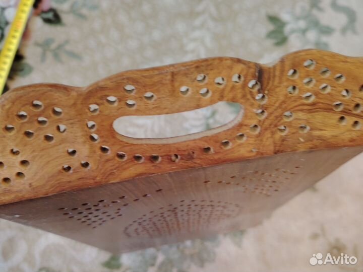 Поднос дерево 38*25 см инкрустация. Ручная работа