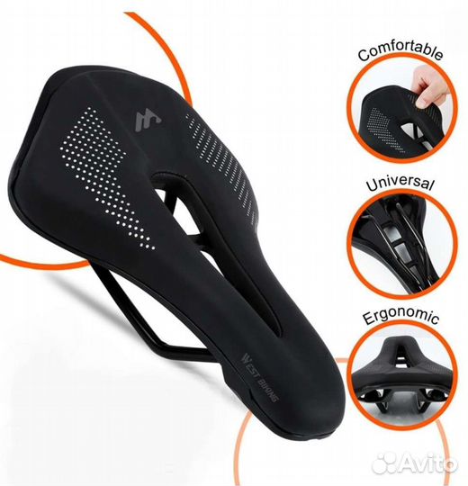 Мягкое,комфортное седло для велосипеда новое