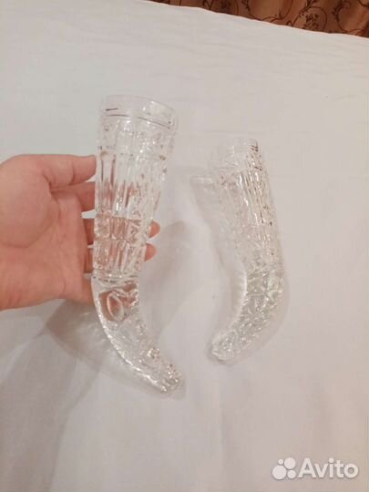 Хрустальные рога для напитков СССР