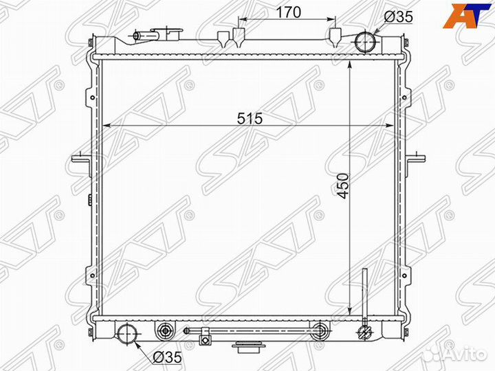 Радиатор охлаждения Kia Sportage 1