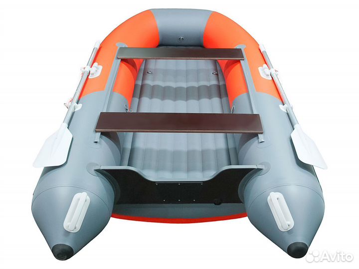 Лодка пвх Gladiator E350S оранжево/темно-серый