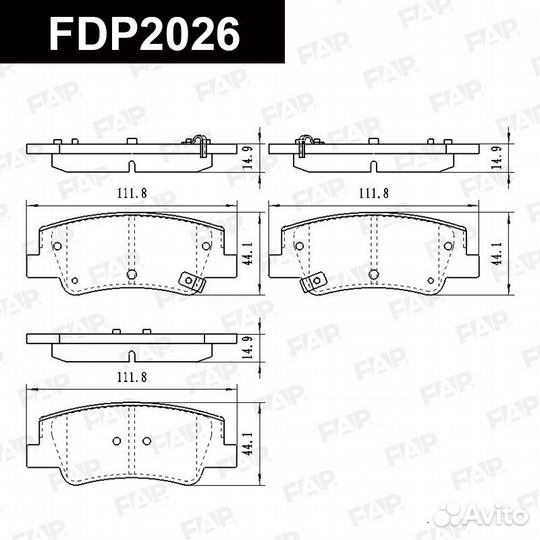Колодки тормозные FDP2026 FAP Россия