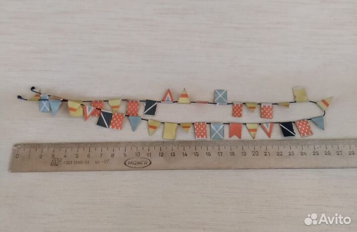 Гирлянда флажки для мини-ёлки СССР