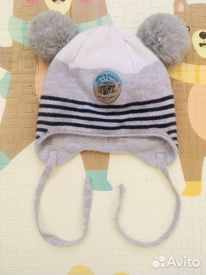 Зимняя шапка на мальчика 46 р