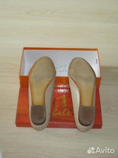 Балетки бежевые 38-39 р