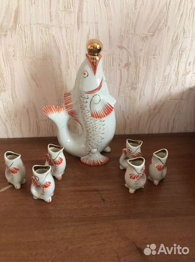 Графин Рыбки Фарфоровые статуэтки времен СССР