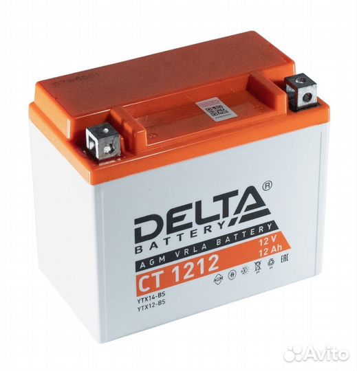 Аккумулятор delta ст-1212 зал. п.п. (YTX12-BS)